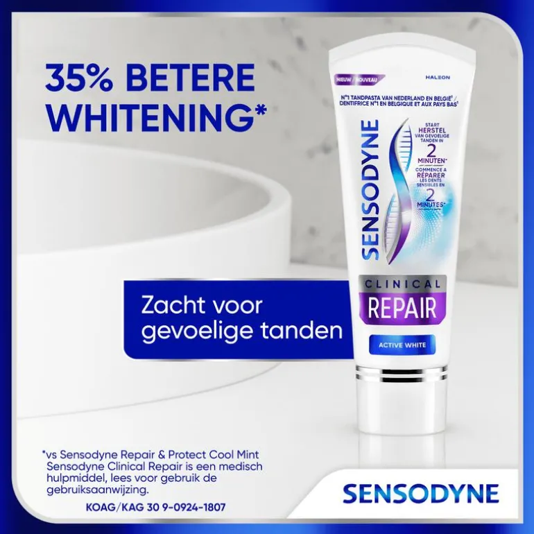 Sensodyne Clinical Repair Active White Tandpasta - 75ML