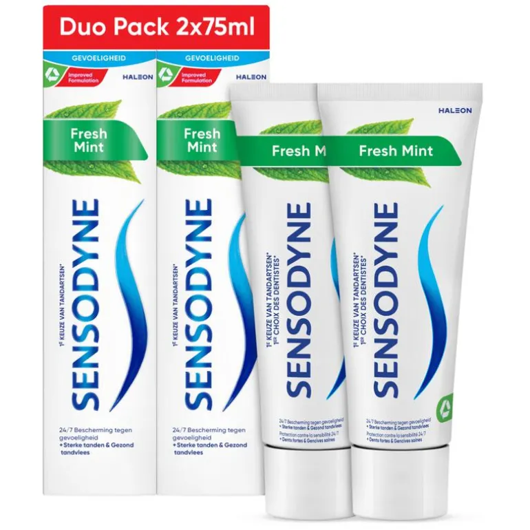 Sensodyne Fresh Mint Tandpasta Duo 2x 75ML Tandpasta - 2 Stuks