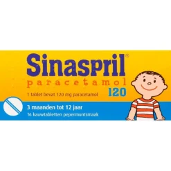 Sinaspril Paracetamol 120 mg 16 kauwtabletten