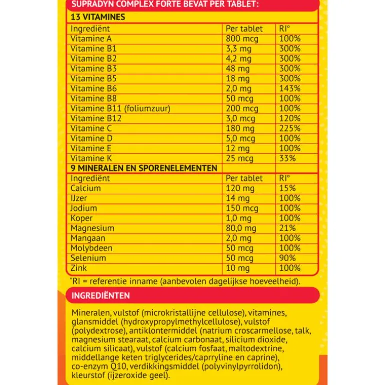 Supradyn Complex Forte Multivitamine Voor Extra Energie 35 Tabletten