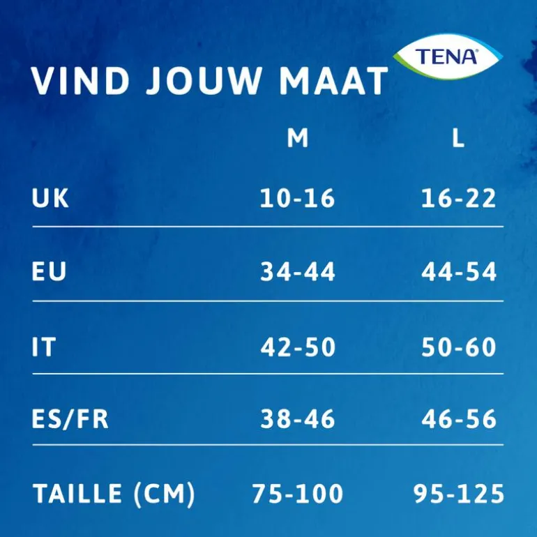 TENA Silhouette Plus Low Waist Wegwerp Broekjes Zwart L 10 stuks