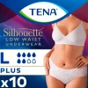 TENA Silhouette Plus Wegwerp Broekjes Wit Low Waist L 10 stuks