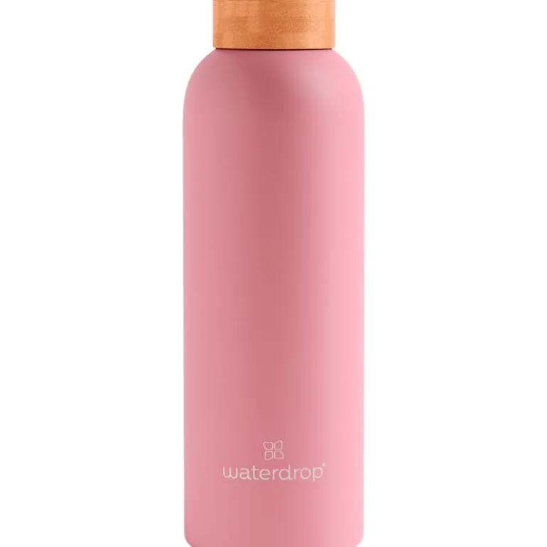 Waterdrop Thermo Steel RVS Drinkfles Pastel Roze 600 ML