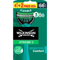 Wilkinson Sword Xtreme3 Sensitive Wegwerpmesjes 4+2 gratis